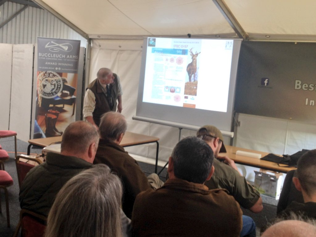 The second of our #WildDeerBestPractice seminars - Jamie Cordery of @DeerInitiative speaking about shooting accuracy and deer welfare