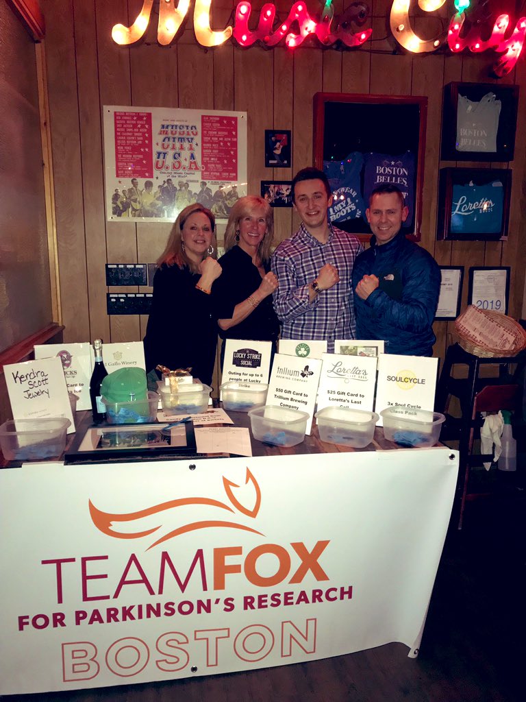 TeamFoxBoston's tweet photo. Congrats to #teamfoxboston member Will Clansky on a successful fundraising event last night for the @bostonmarathon and @MichaelJFoxOrg ! Click here to donate to Will’s cause: https://t.co/HTZxXGHu76 #bostonmarathon #parkinsonsawareness #findacure https://t.co/T9n5JjIybt