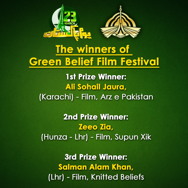 PakTVGlobal's tweet photo. Winners of #GreenBelief Film Festival
#EmaanPakistan
#GreenBelief
#PakistanDay https://t.co/m2BK1LxwTz