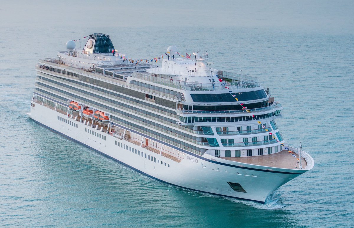 Frommers's tweet image. The Viking Sky by @VikingCruises has issued a mayday call off the coast of Norway and is currently abandoning ship. 

For reference, the ship is nearly identical to its sister ship, the Sea, shown here in a gallery. #cruise #vikingsky frommers.com/slideshows/848…