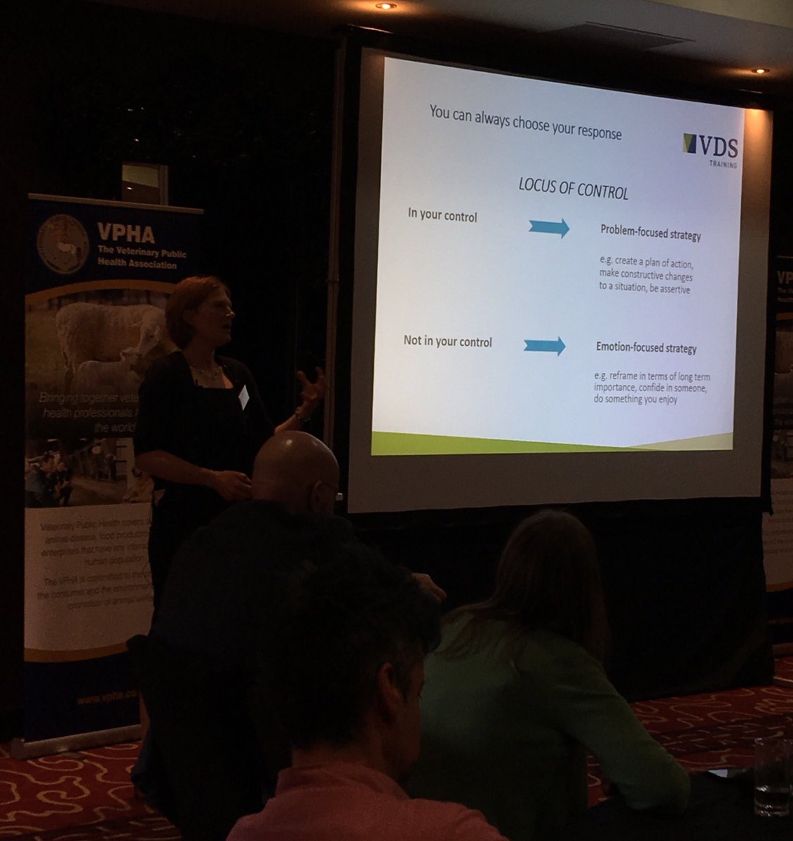 AssocGovVets's tweet photo. “It is not ideal... but what am I going to do about it?” Resetting your brain when dealing with difficult situations. With Caroline Crowe at #VPHAspring19 @AssocGovVets @VPHA @BritishVets @theRCVS @vetmindmatters https://t.co/Jx4vmcvjIA
