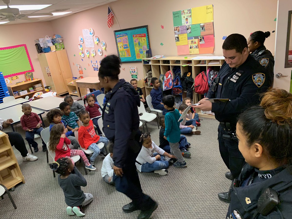 NYPD44Pct's tweet photo. Police Officers are reading to our youth at All Seasons Daycare. The children are so excited to have us there. Thanks, Officers Peralta, Thomas, Menesses, Miller, &amp; Williams https://t.co/IZUYDAfvS3