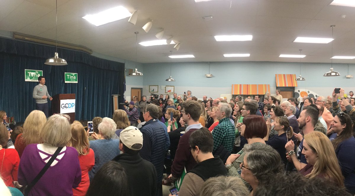 PeteButtigieg's tweet photo. Amazingly warm response in Greenville this morning from voters of all ages seeking a better path for our country. Next stop: Columbia! https://t.co/Z4r0iFDdOn