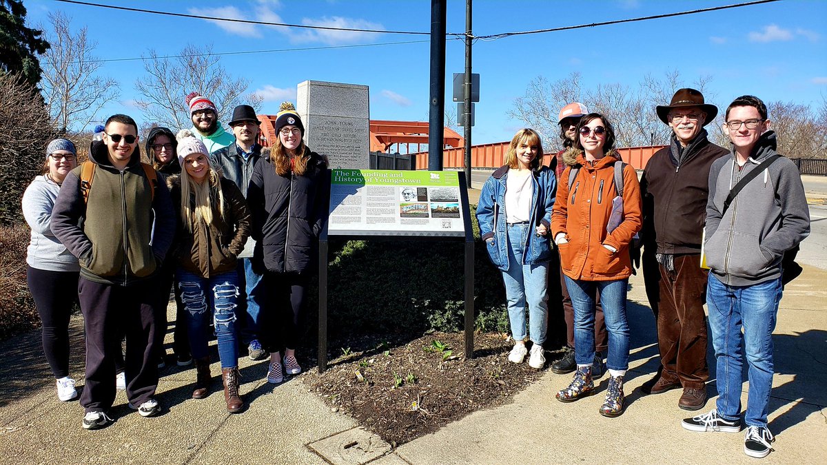 Great time this morning with <a href="/youngstownstate/">Youngstown State University</a> honors class which is learning about city planning. Did a walk-through of the Mahoning Commons district &amp; identified areas for improvement that would enhance the new bike trial that will soon connect the university to <a href="/MillCreekMetro/">MillCreekMetroParks</a>.