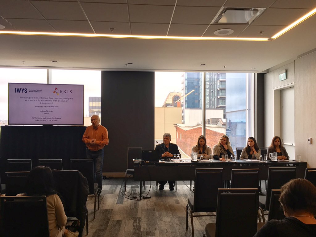 CERISMetropolis's tweet photo. We are excited to be presenting our #IWYS project findings alongside @ACCESSEmployment and @CitImmCanada. We discuss employment settlement needs, service gaps &amp; best practices for immigrant women, youth, and seniors. https://t.co/1tGgxXtHwJ #metropolisHAL @metropolisconf https://t.co/6ejp4XE0w2