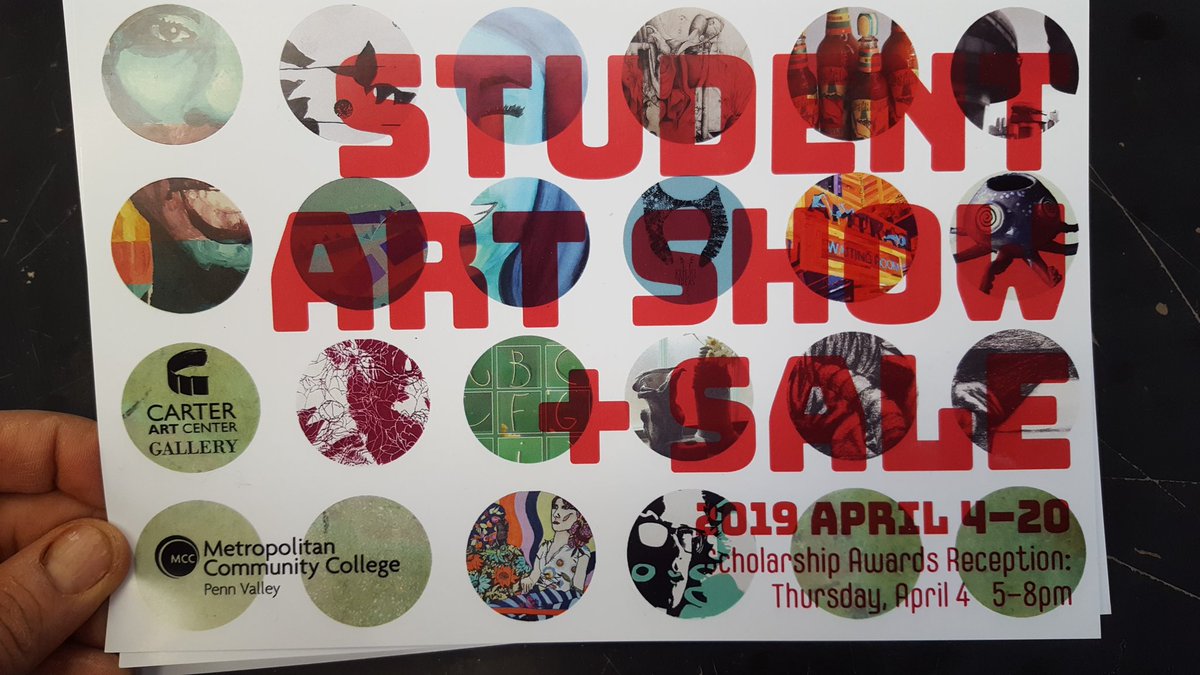 CarterGallery's tweet photo. Opening Thursday April 4th 5-8pm at The Carter Art Center Gallery at MCC-Penn Valley https://t.co/WVRTpdYjlx
#StudentArtSale #studentartwork #MCCKANSASCITY #MCCYourFuture #clay #charcoaldrawing #Printmaking #drawing #GraphicDesign #Sculpture #artforsale #scholarships #lotsofart https://t.co/4yiNkq7JxA
