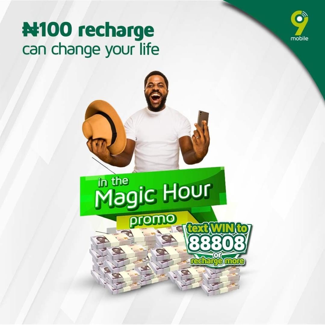 T2mobile_ng's tweet photo. Congratulations to the winners so far in the #MagicHourPromo...Join the league of winners, recharge & text WIN to 88808...You just might be next.
#9mobileMagicHour #9ShoppingDash #9nniversary #9mobile https://t.co/8Jkk2aUxBG