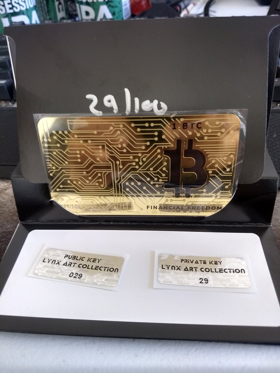 Just received my <a href="/LynxCollection/">Lynx Art Collection</a> #bitcoin metal wallet 29/100!!!!
