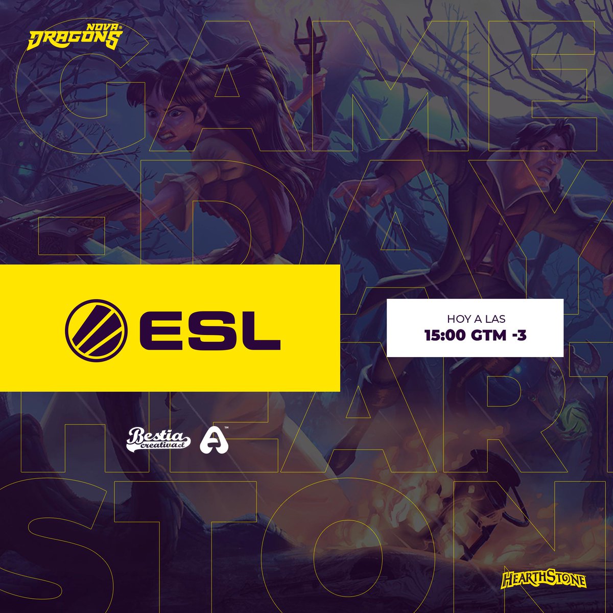 novadragons_es's tweet photo. @PlayHearthstone
¡Hoy nuestros chicos de Hearthstone @life_biter y @RaitoHs estarán participando en la duodécima edición de la #GO4HearthStone x @ESLlatam !
🇦🇷 🇨🇱 15:30
🇻🇪 🇧🇴 14:30
🇨🇴 🇵🇪 13:30
Bracket
https://t.co/EvYcqTznAP
#AlwaysDragons #Go4HS #eSport https://t.co/HLeJT94qvg