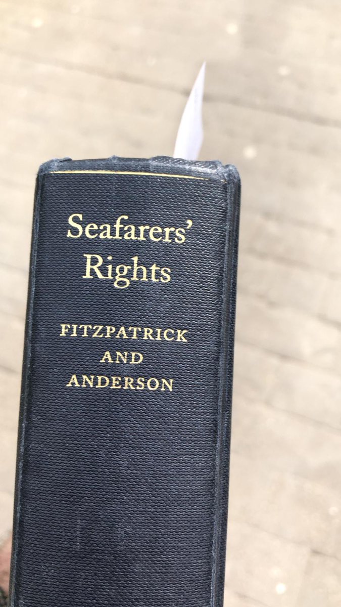 This coming week's reading, in preparation for my paper at the @law_soc conference in Washington DC: Seafarers' Rights by Deirdre Fitzpatrick of @SeafarersRights