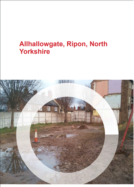 Geoinvestigate's tweet photo. Delayed public release of #gypsum #siteinvestigation data including #BGS #microgravity survey &amp; devastating #geotechnical review reveals massive #sinkhole hazard at #Ripon Council's flagship #Allhallowgate #redevelopment. Block retained for refurbishment may have to be demolished https://t.co/cViJcEHVDw