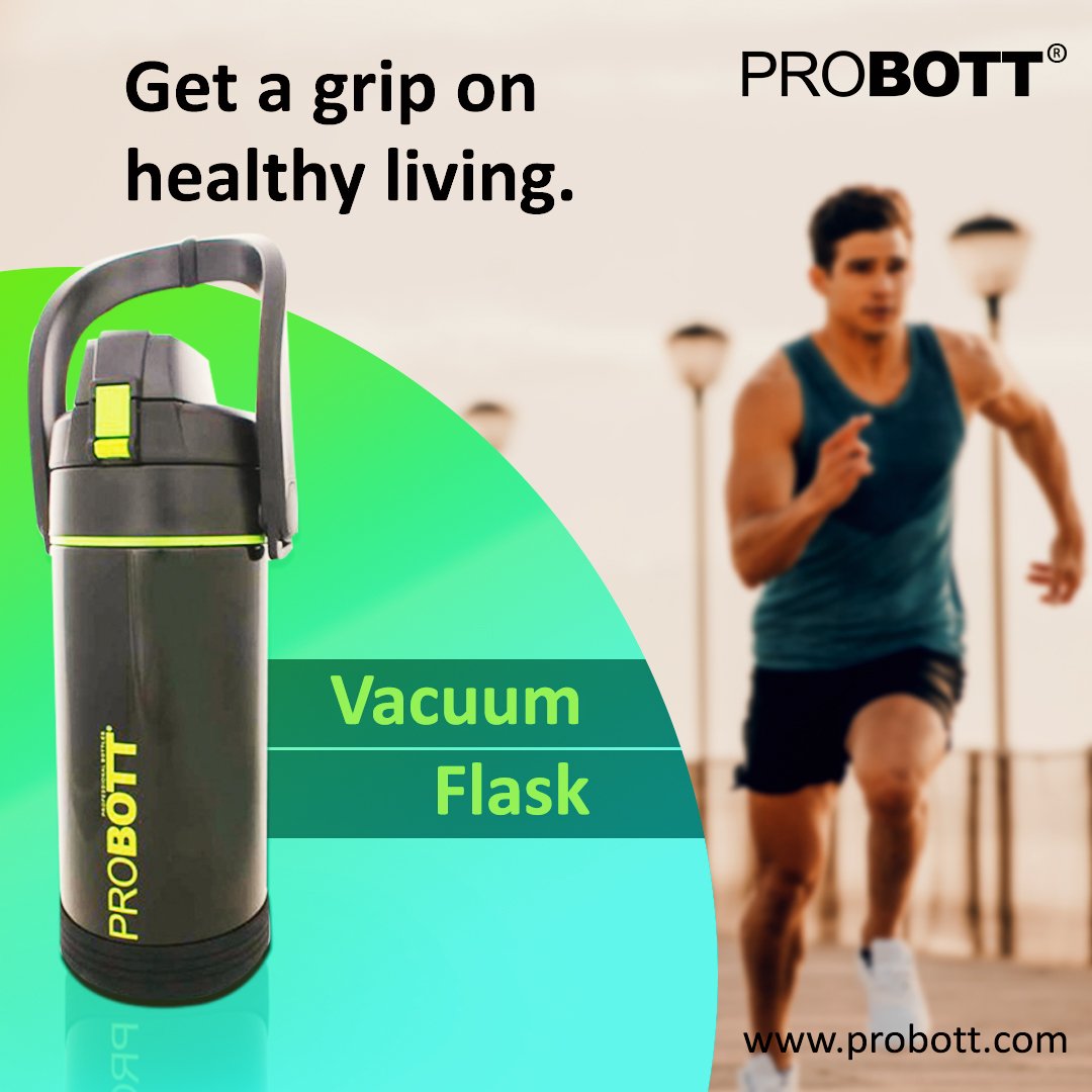 ProbottIndia's tweet photo. Travelling for a long journey?
Keep your #drinks hot or cold for a long time with #Probott #VacuumFlask. 
Its specially designed lid gives you the joy of sipping your favorite drink the way you like. #Purchase now. https://t.co/Z2t1eZGRHE