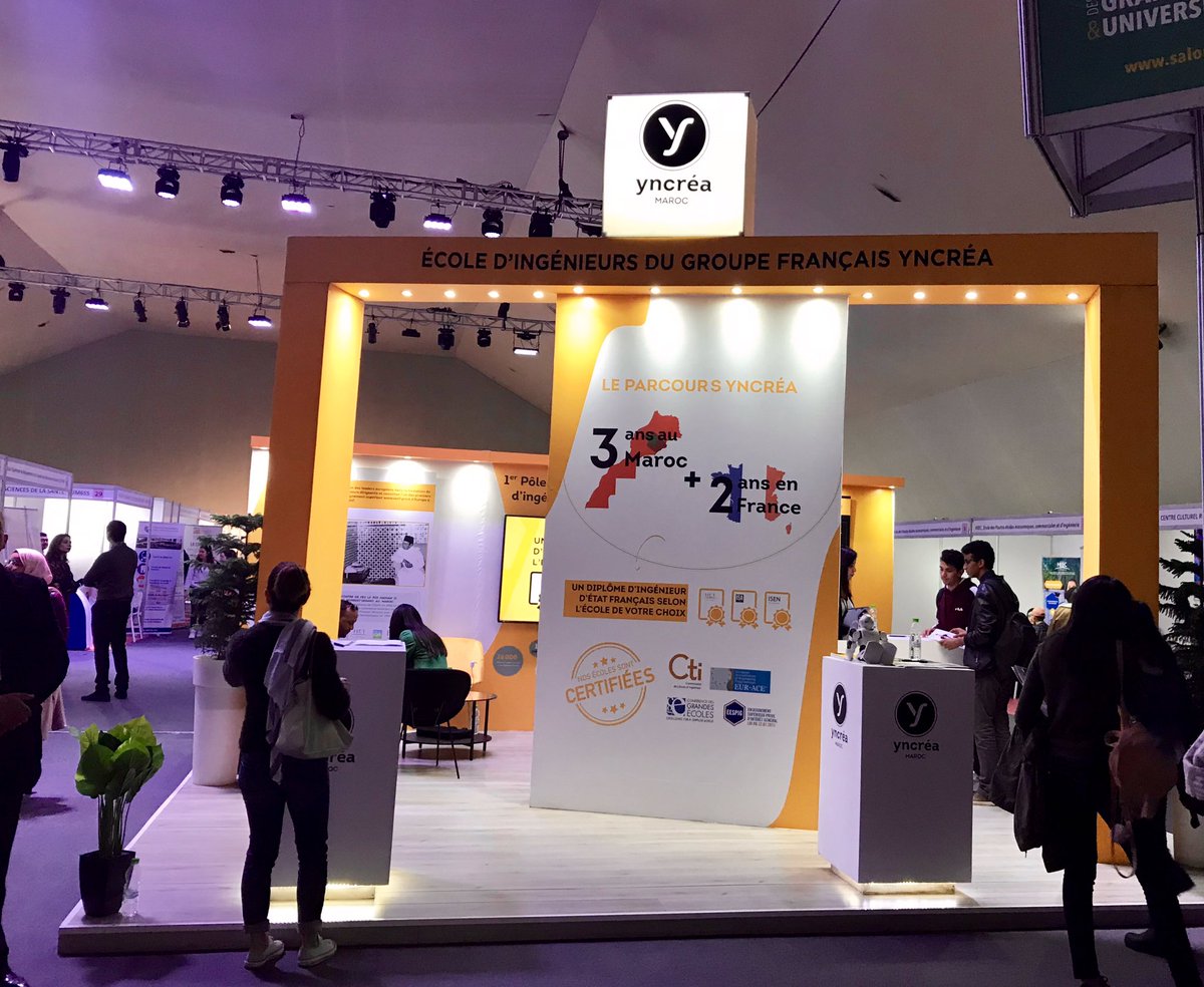 En direct du Salon international des grandes écoles à #casablanca #Maroc - salonige.ma ! Nos écoles <a href="/YncreaMaroc/">Yncréa Maroc</a> @EcoleHEI @ISA_Lille et @isenlille sont très attractives !