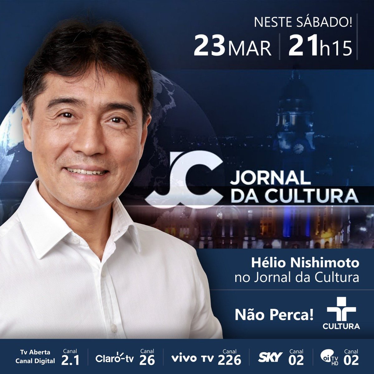 helionishimoto's tweet photo. Bom dia meus amigos! Hoje, estarei no Jornal da #Cultura, para comentar sobre os principais acontecimentos da semana na #política e #economia. Assistam! 👍🏻😊 #JornaldaCultura https://t.co/YT3rb2mhUG