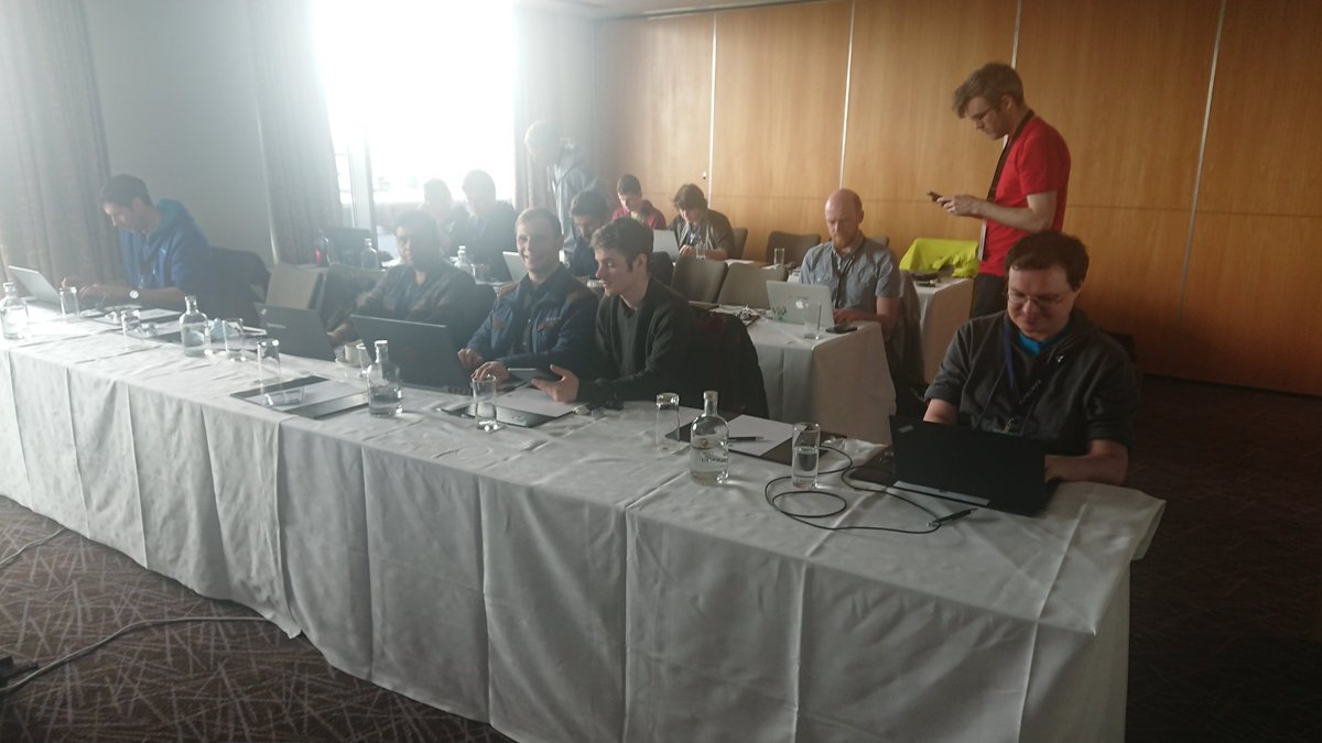 PythonIreland's tweet image. #micropython workshop @ #PyConLM (sorry for the blurry photo)
