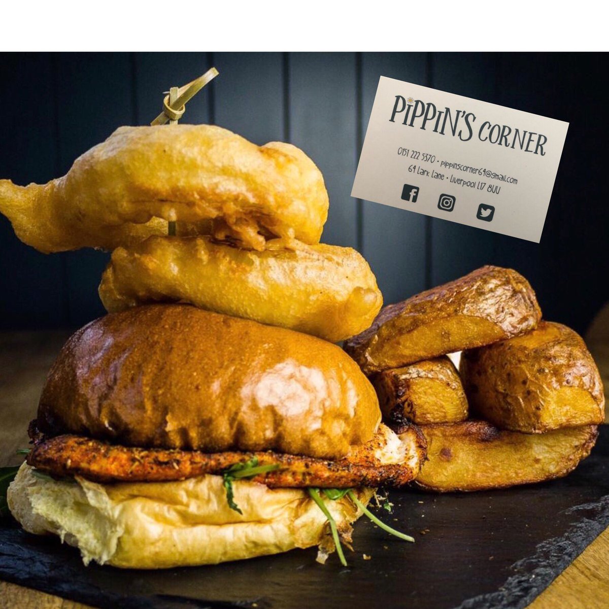 Pippins_Corner's tweet photo. Is it ever too early for a Burger?? π #pippinscorner #somethingforeveryone #larklane #coffee #takeaway #cake #hotchocolate #breakfast #vegan #veggie #brunch #lunch #burger #saltandpepperchickenburger #fatchips #staylocal #seftonpark #love #L17 https://t.co/ApLUnA6WyT