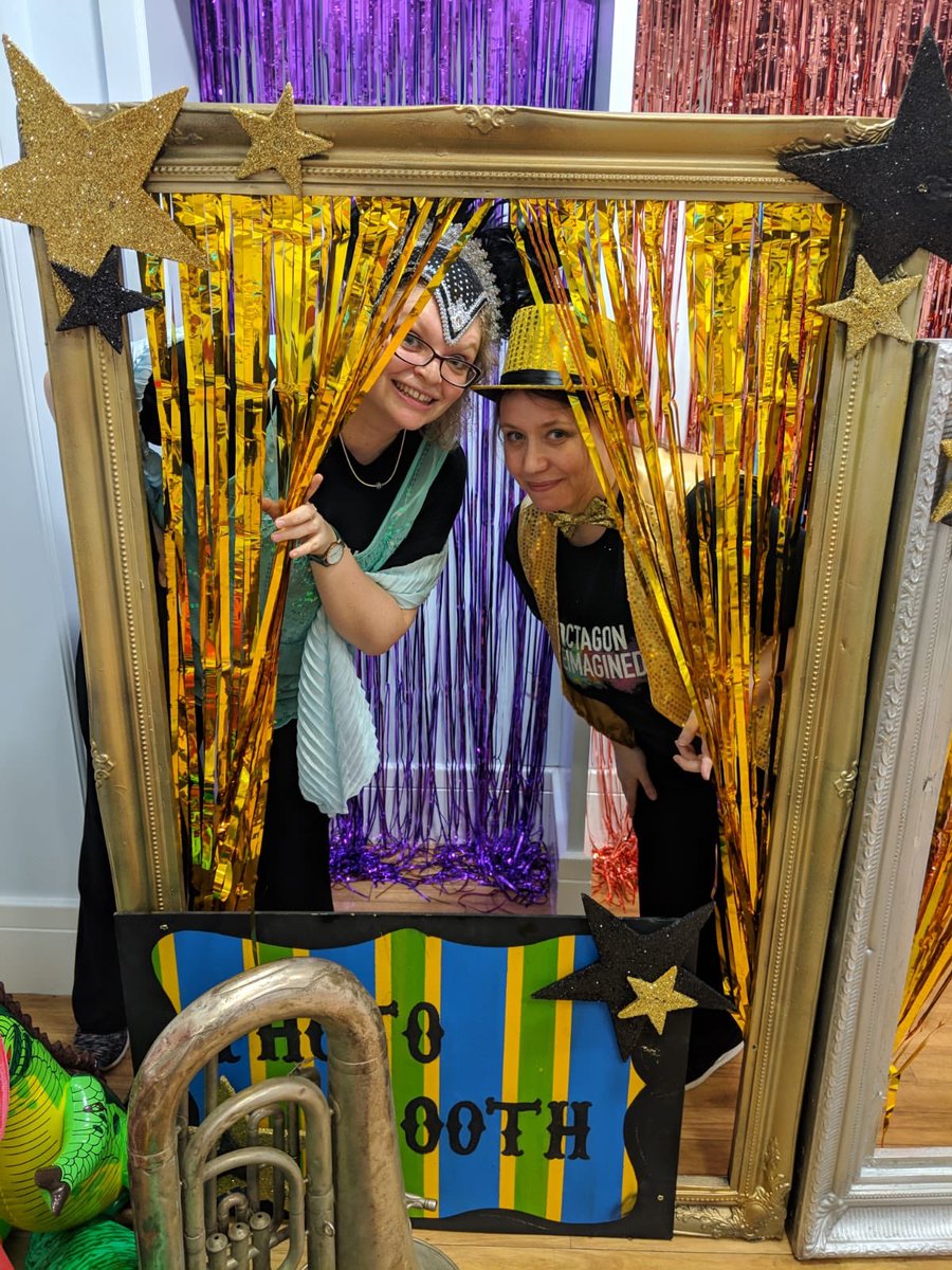 Our fab Box Office team setting up our selfie station! #OctagonGreatest