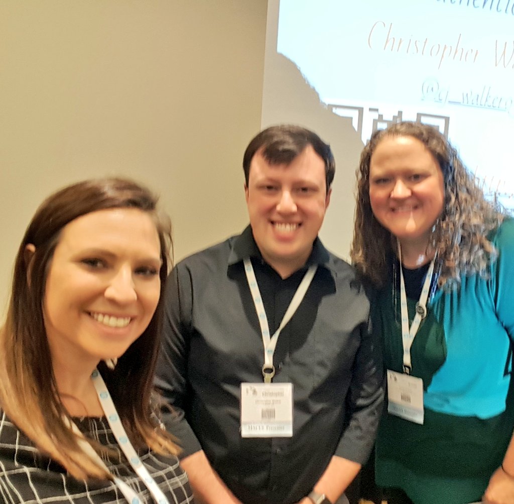 MrsJowkar's tweet photo. So fun meeting different educators at #MACUL2019 like my niece's 3rd and 4th grade teachers who were also presenting on authentic literacy projects! @Amiee_S_Teacher @cj_walker03 https://t.co/nawRIu1aya
