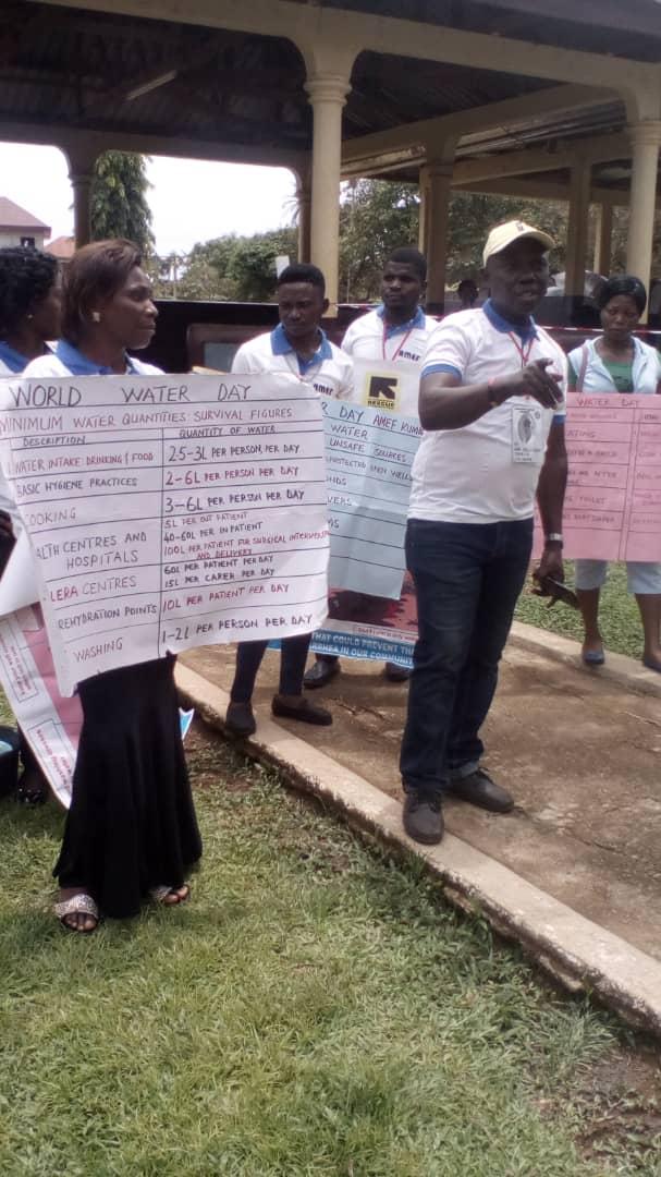 KumbaAmef's tweet photo. Plants needs water, animals needs water, humans needs water, water is life. How you treat your water matters, on worldwaterday, de entire #AMEF team took the street of kumba to sensitised de displaced population on the need of water treatment and handwashing. https://t.co/AGI7C7srR3