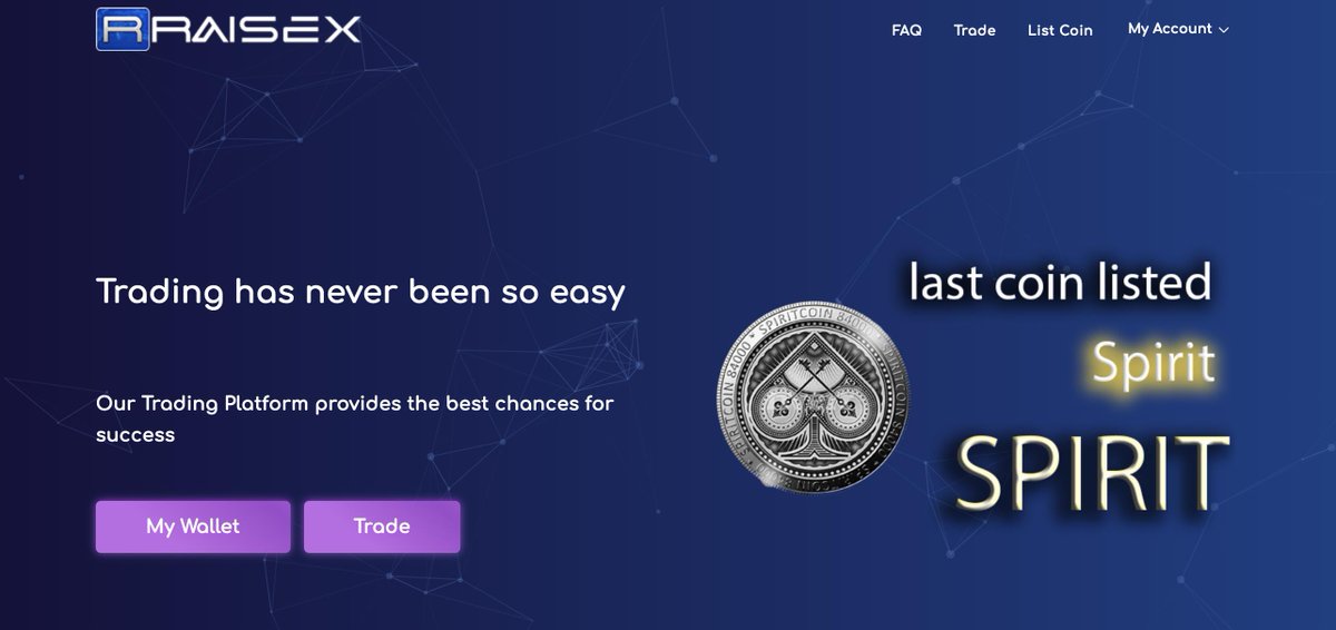 We are glad to announce that @harotbox #SPIRIT is listed in raisex with this pair raisex.io/trade/Spirit_E… and raisex.io/trade/Spirit_B… go to trade now <a href="/CoinMarketCap/">CoinMarketCap</a> <a href="/CoinCodex/">CoinCodex</a> <a href="/coingecko/">CoinGecko</a> <a href="/CoinCap_io/">CoinCap.io</a> <a href="/coinpaprika/">CoinPaprika 🌶️</a>
