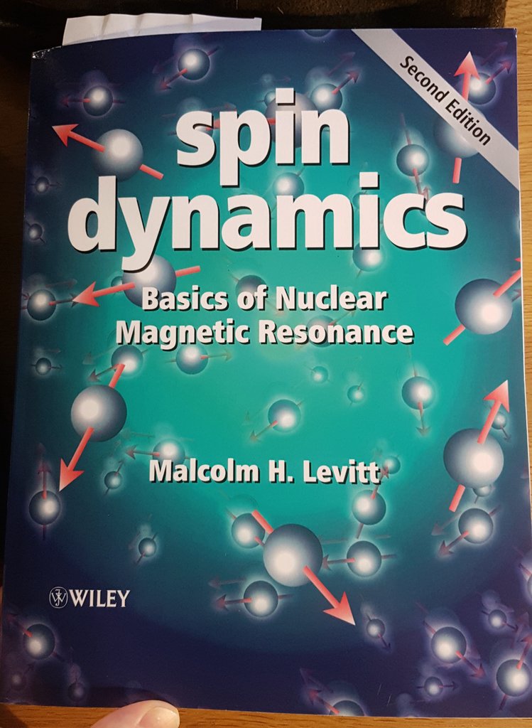 biochemistries's tweet image. So hyped to finally get spin dynamics!
👨‍🏫Malcolm H. Levitt (2008)
↪ISBN 978-0-470-51117-6
¤
#SpinDynamics #DynamicalSystems
#PhysicalChemistry #SystemsBiology
#NetworkScience #SpinSystems
#SpinCoupling #ModularForms
#NMR #spectroscopy #optics
#telematics #anisotropy #resonance
¤