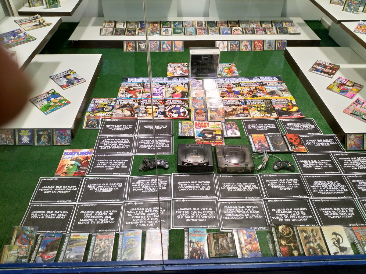 ValladolidGamer's tweet photo. Os prometimos la mejor #expo de #sega #saturn que se podrá ver en #España y aquí tenéis algunas fotos. Esperamos que os guste, ya sabéis, Saturn no tiene juegos. https://t.co/4KpGbJoY0L