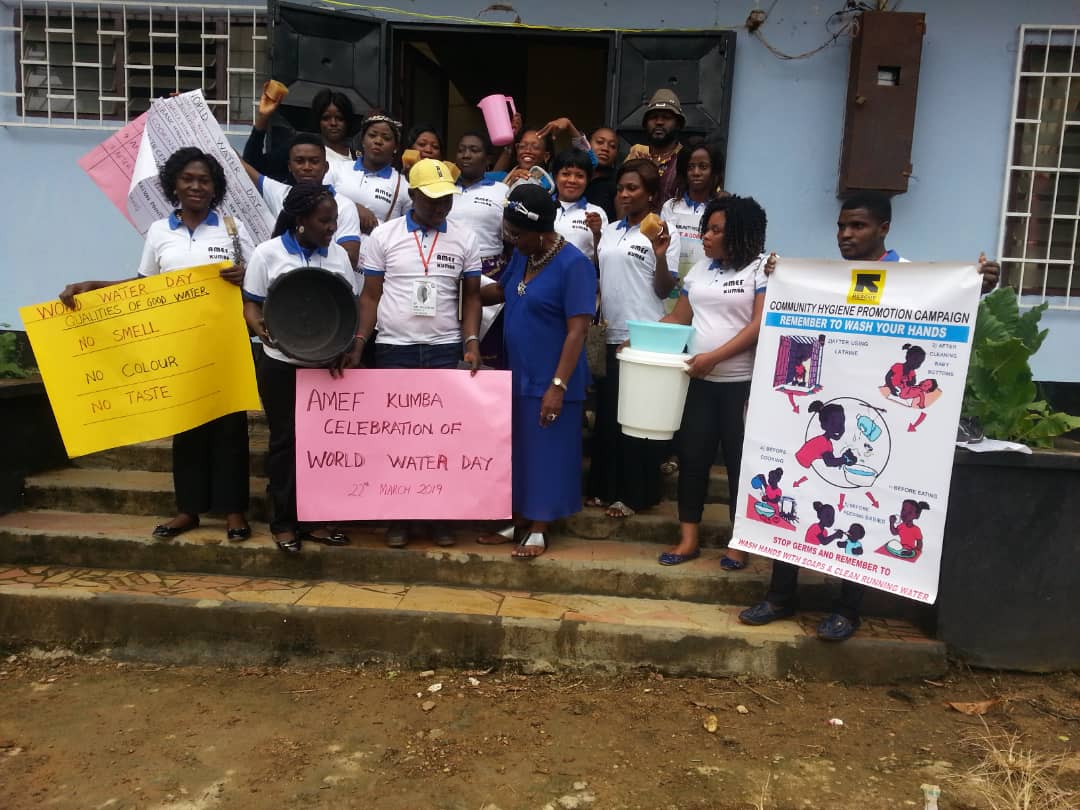 KumbaAmef's tweet photo. Plants needs water, animals needs water, humans needs water, water is life. How you treat your water matters, on worldwaterday, de entire #AMEF team took the street of kumba to sensitised de displaced population on the need of water treatment and handwashing. https://t.co/AGI7C7srR3
