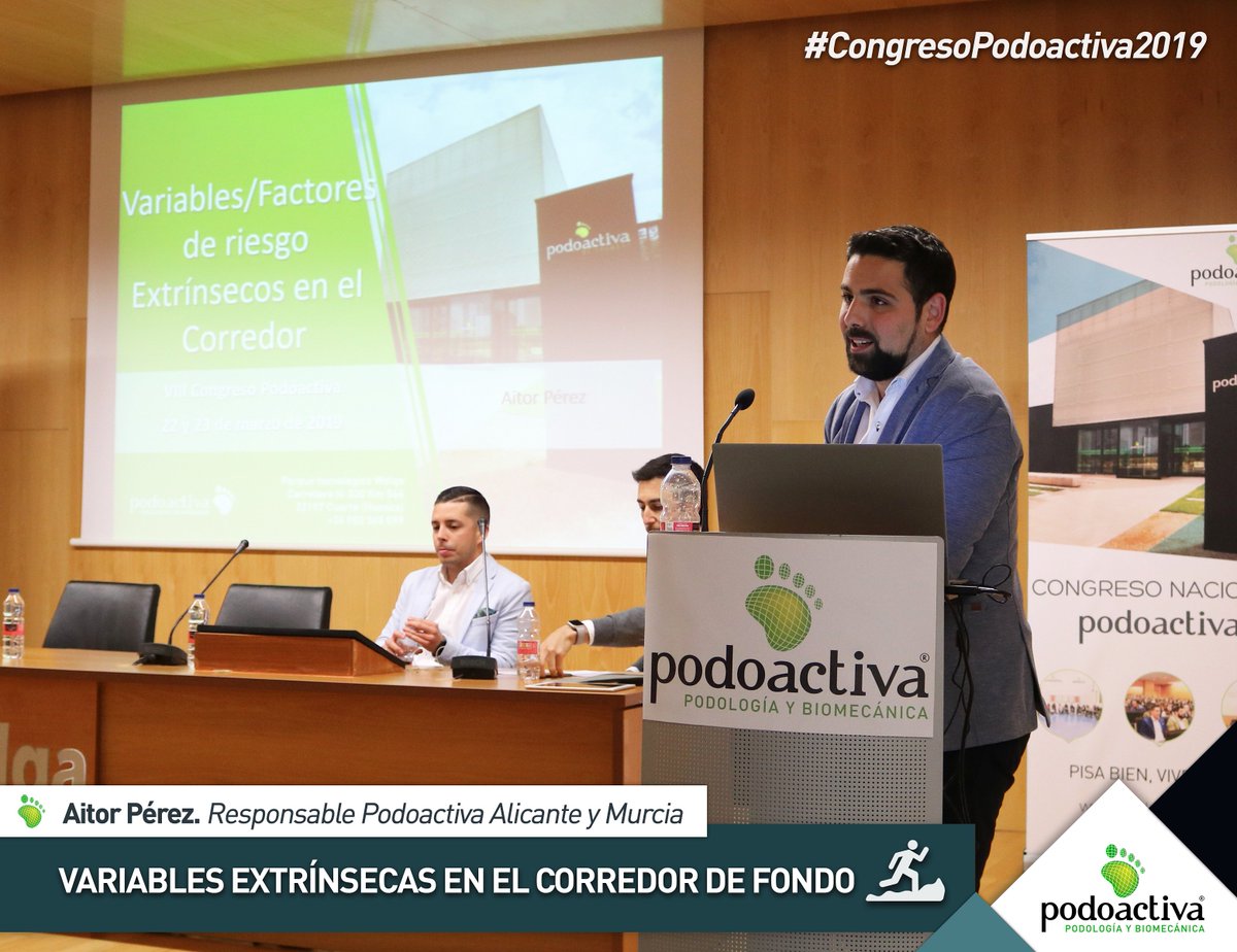 Turno de <a href="/AitorPM14/">Dr. Aitor Pérez</a> de #PodoactivaAlicante que nos habla sobre “Variables extrínsecas en el corredor de fondo”. #CongresoPodoactiva2019 #Podología #Deporte