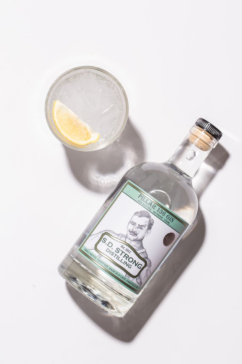 StillStrongMO's tweet photo. Ask the bartender for S.D. Strong's Pillar 136 Gin. With 11 botanicals, including hand-zested lemon, lime and orange, you deserve this. #madeinacave https://t.co/LDIStcvQfS