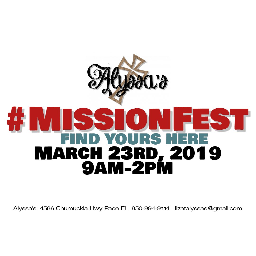 ShopAlyssas's tweet photo. #MissionFest is TODAY! Come down and meet with some fantastic non-profits to meet and find YOUR passion and YOUR mission! https://t.co/Jc6UePcpIp