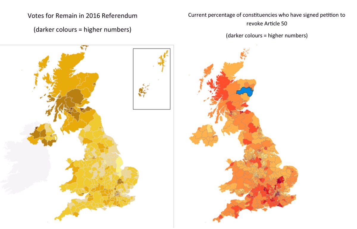 We don’t often talk politics, but take great pleasure in welcoming so many guests from outside of the UK and are passionate about ‘Remain’.Our constituency voted Remain in 2016.Looking below, to our eye there are more dark colours and more remainders now. #peoplesvotemarch