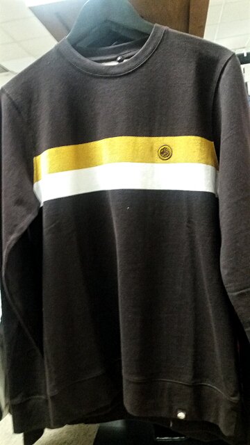 PG_SolihullHOF's tweet photo. Make a statement today with our own ENGINEER STRIPE CREW SWEAT in store now !! open until 6pm #prettygreen ✌️😎 https://t.co/DIUpLbJrOa
