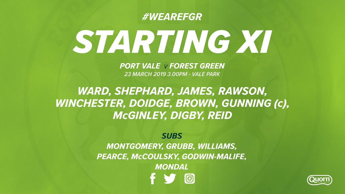 FGRFC_Official's tweet photo. TEAM NEWS | Here is how Forest Green Rovers line-up for this afternoon's game against @OfficialPVFC.
Two changes as the injured Joseph Mills is replaced by Paul Digby and Lloyd James comes in for Udoka Godwin-Malife.
#WeAreFGR https://t.co/cjBPxZiGG0