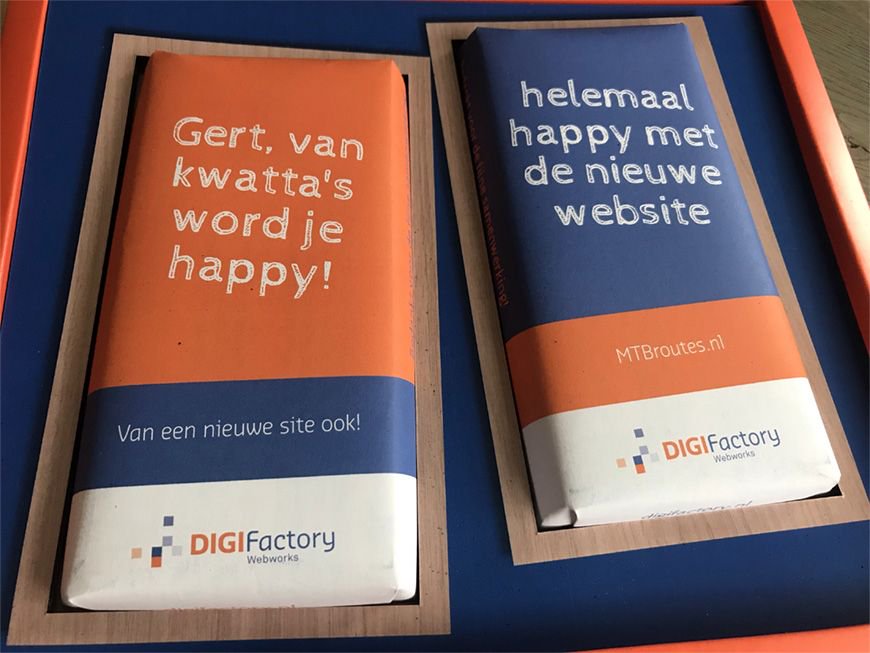 MTBroutesNL's tweet photo. We waren al "Happy" met onze nieuwe website, maar werden nog "Happy-er" toen vanmorgen een pakketje van DiGiFactory werd bezorgd als blijk van 'hun' waardering. #smullen
https://t.co/tsGvKl5PyA  #DigiFactory @DigiFactoryNL @digifactorywebworks https://t.co/mNFNqHNhE5