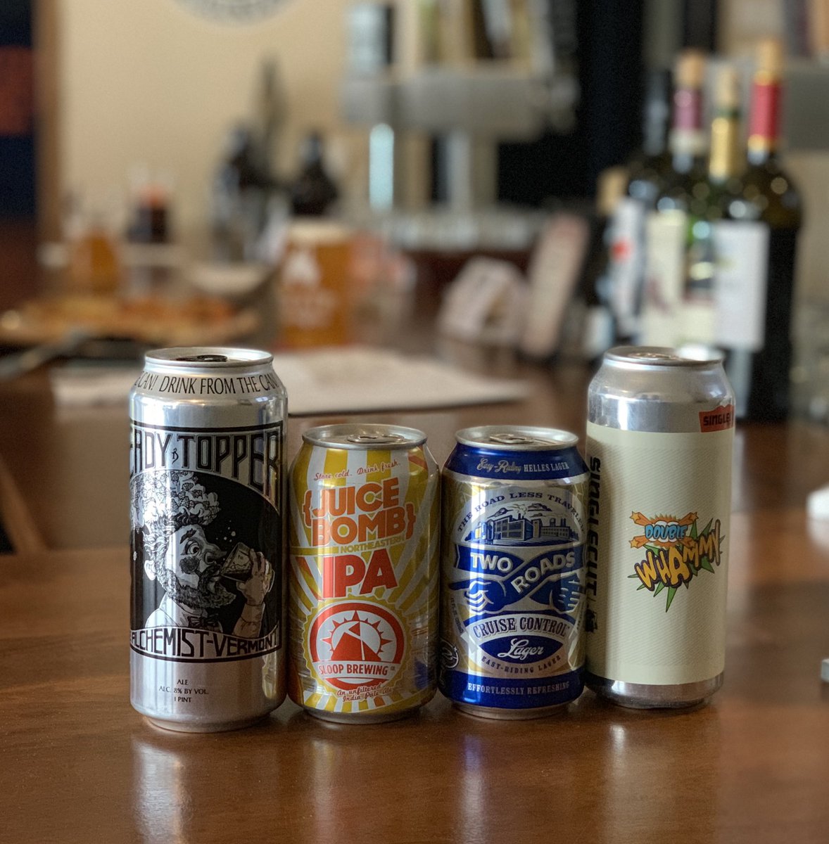tossnfirepizza's tweet photo. New brews for the weekend including a limited supply of Heady Topper! #headytopper #sloopbrewing #tworoadsbrewing #singlecutbeer https://t.co/sdifYmaVlj