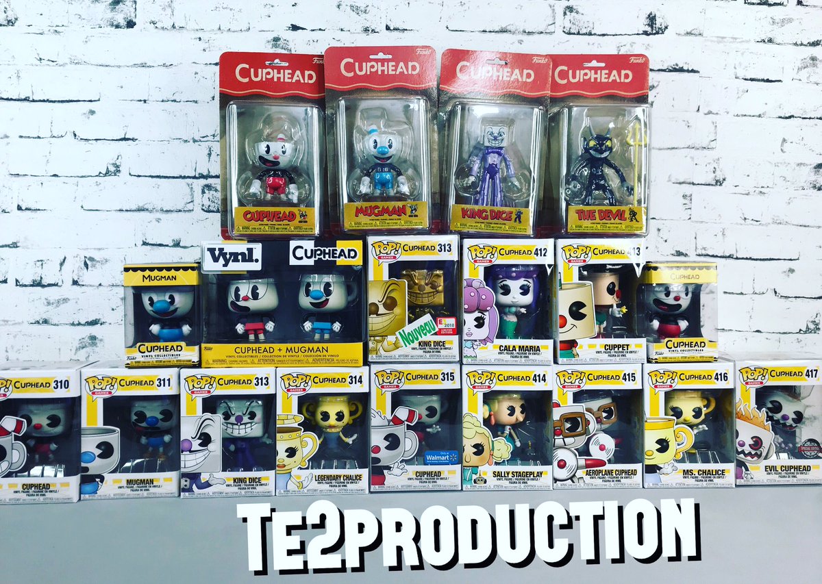 te2production's tweet photo. Je vous présente toutes mes #figurines #CUPHEAD de la marque #FUNKO !

https://t.co/KVyoFoD4LQ https://t.co/C2JVX6oyMx