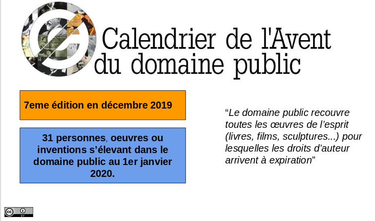 [#APDEN2019] Intervention Florence Colin @ColinFlo @ESPECreteil, #DroitAuteur, présentation du #Calendrier de l'avent du #DomainePublic de <a href="/SavoirsCom1/">SavoirsCom1</a> Diaporama et références >frama.link/CAPD #droitAuteur #DroitDAuteur #Auteurs #PublicDomain #communs <a href="/APDEN_Fede/">A.P.D.E.N.</a>