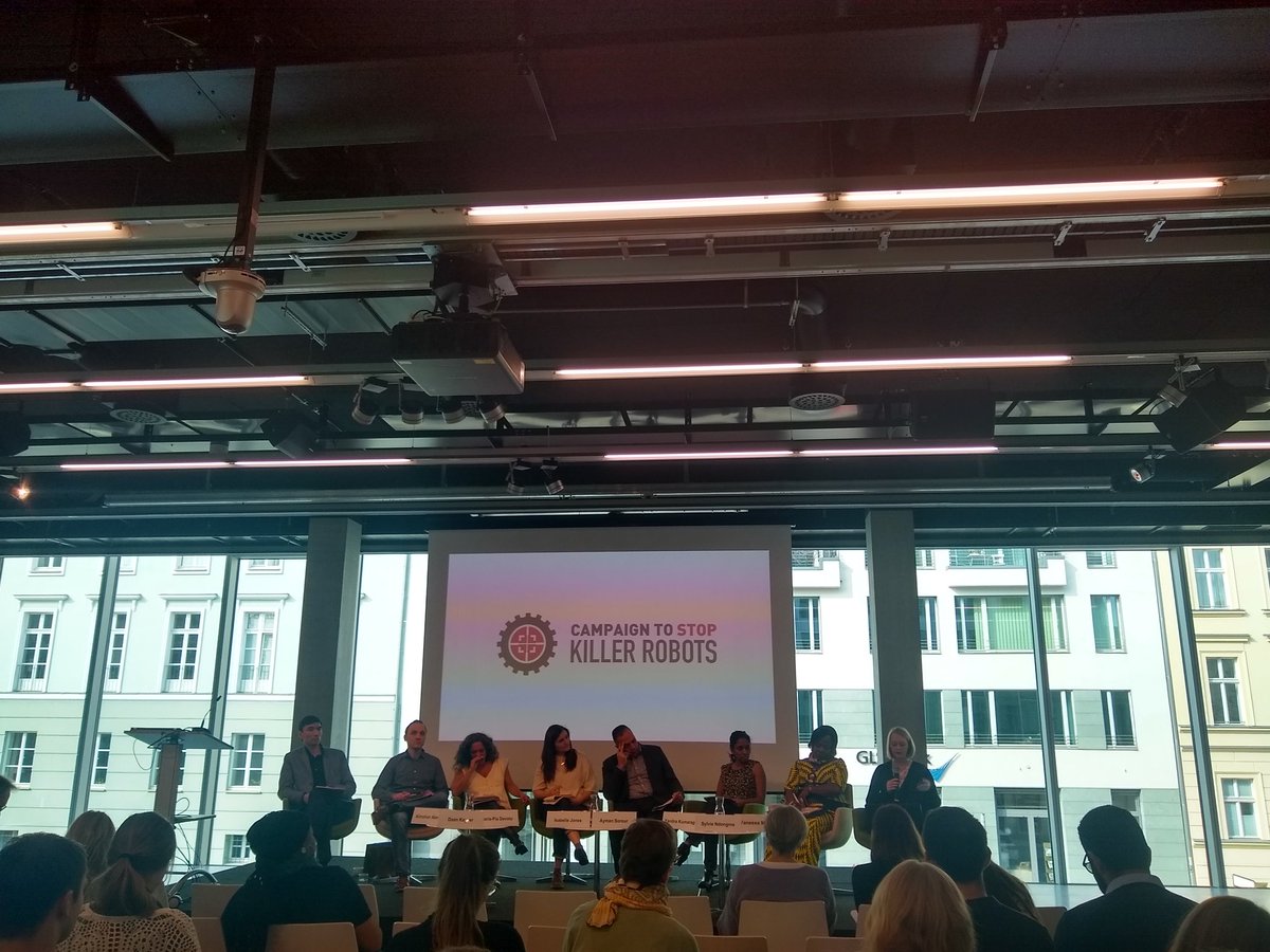 benaldson's tweet image. Inspiring! SUPERSTAR campaigners from across the world sharing their campaigning lessons at this momentous #killerrobotsGer conference in #Berlin.  @BanKillerRobots @SehlacOrg  @DaanKayser @aymansorour