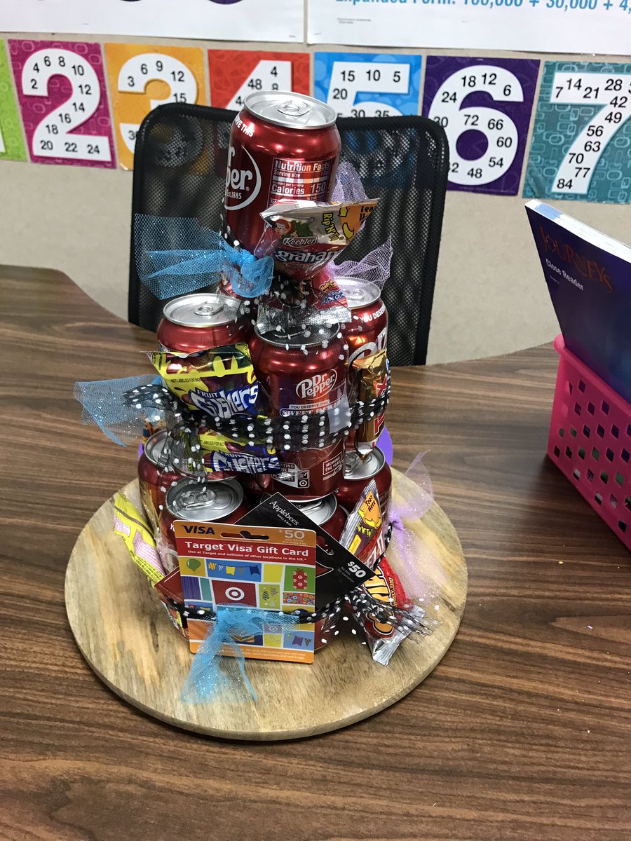 stacianderson_s's tweet photo. Sweet thanks to 3A for a fabulous birthday celebration! Your thoughtfulness is appreciated more than I can tell you! #norfolkcatholic #birthdaygratitude #drpeppercake #gushers #students #cheezits #theseareafewofmyfavoritethings https://t.co/1QO3TsLyEY