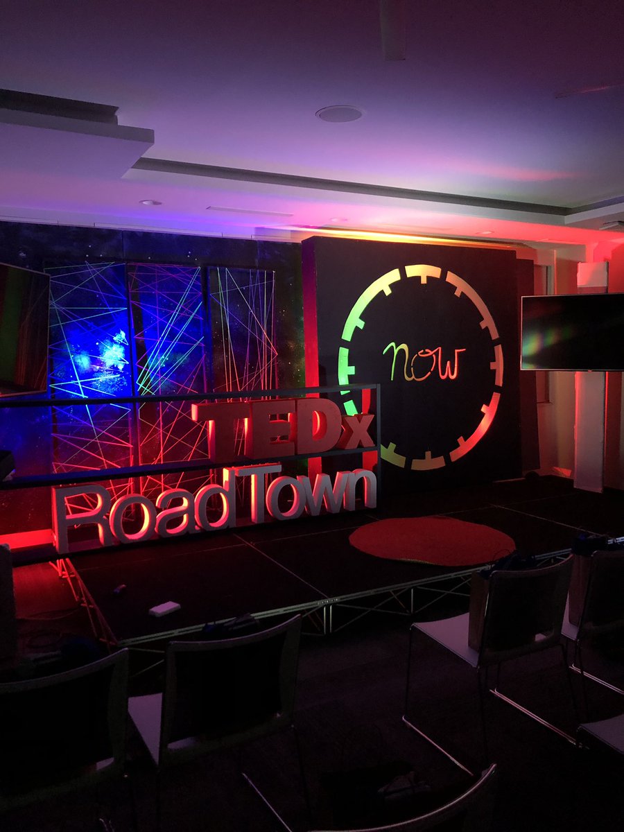 TEDxRoadTown's tweet photo. The stage is set! #TheTimeOsNow #TEDxRT https://t.co/lpNFj6bapL