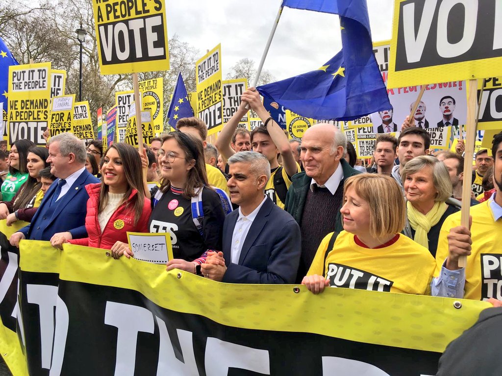 SadiqKhan's tweet photo. Some of the media attack our judges as enemies of the people.

The Prime Minister attacks our MPs for standing up for ordinary people. 

Well - we are the people - and when it comes to #Brexit we want a say over our future. 

#PeoplesVote 🇪🇺
#PeoplesVoteMarch 🇪🇺 https://t.co/6Lh93cdb3J
