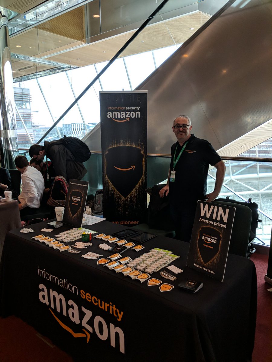 craven_mark's tweet photo. Finally made it to @BSidesDublin to take my turn on the @amazon stand. Swing by to grab some swag and talk to me about open roles in my org #secuirty #infocsec #jobfairy #hiring https://t.co/Ab5NIGQyOp