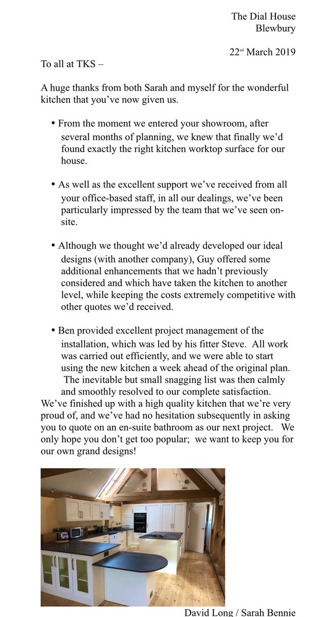 Another happy customer! Thinking of a new kitchen? Come and visit our showroom in Cholsey, plenty of parking and open 6 days a week. #kitchens #cholsey