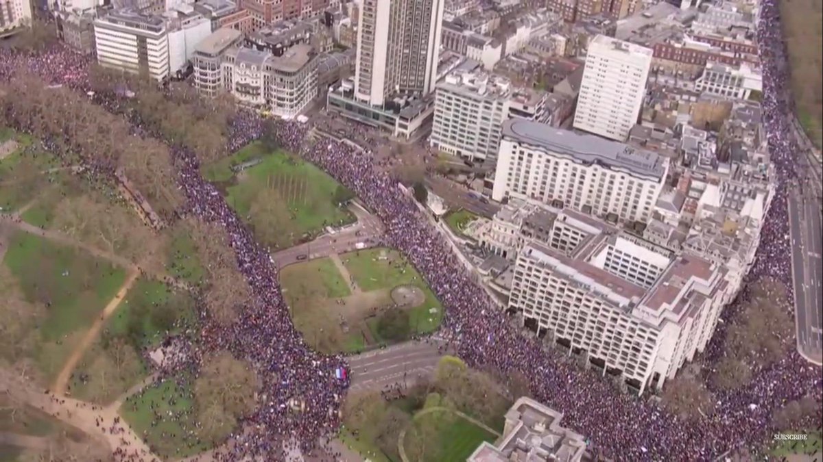 Hundreds of thousands are now on the streets for #PeoplesVoteMarch.

More than 4 million have signed the #RevokeArticle50 petition.

We aren't calling for the status quo, but for the chance to end Brexit and make radical changes to fix the local and global problems we face.