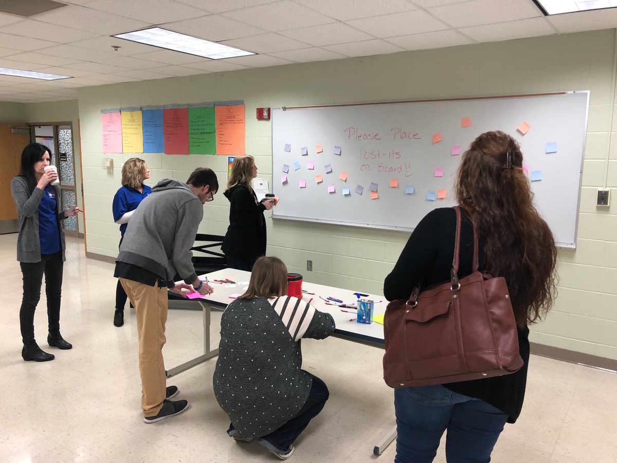 WMSPal's tweet photo. Getting ready to learn...@sherrinelson00 and @KissnerMath helping participants by setting up the big board for #edcampSDAMLE! @EdcampUSA https://t.co/l3d5GE7oX6