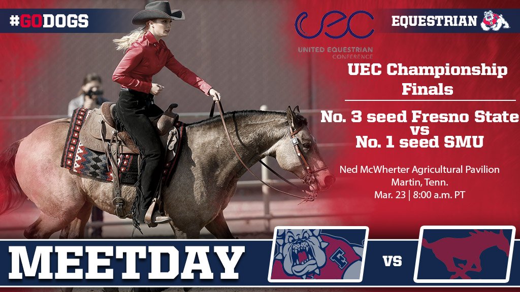 FresnoStateEQ's tweet photo. CHAMPIONSHIP ROUND. Today is THE day โผ๏ธ๐
๐@SMUEquestrian
๐Martin, Tenn.
โฐ8:00 a.m. PT
๐บ(indoor) https://t.co/jLRrp4iUYd
๐บ(outdoor) https://t.co/cfxI4PPWYA
๐https://t.co/62IKX6ufs6
#GoDogs #DogsDoDamage https://t.co/nbkFzSXIZl