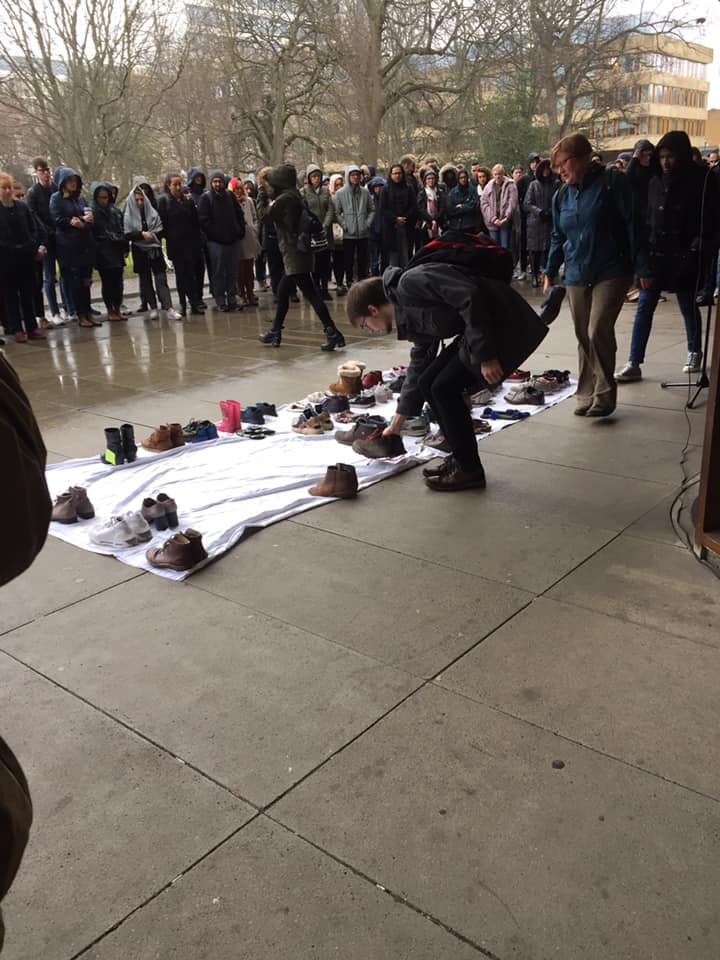 ScottishPF's tweet photo. Yesterday, Jean Fowler, Honorary Pagan Chaplain for Edinburgh University, attended a vigil for the victims of the New Zealand mosque attack. We stand with many others across the globe to denounce all attacks against people due to their religious beliefs. #Christchurch https://t.co/zXmVgL3rtI