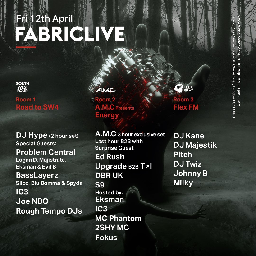 12th April - <a href="/fabriclondon/">fabric</a>