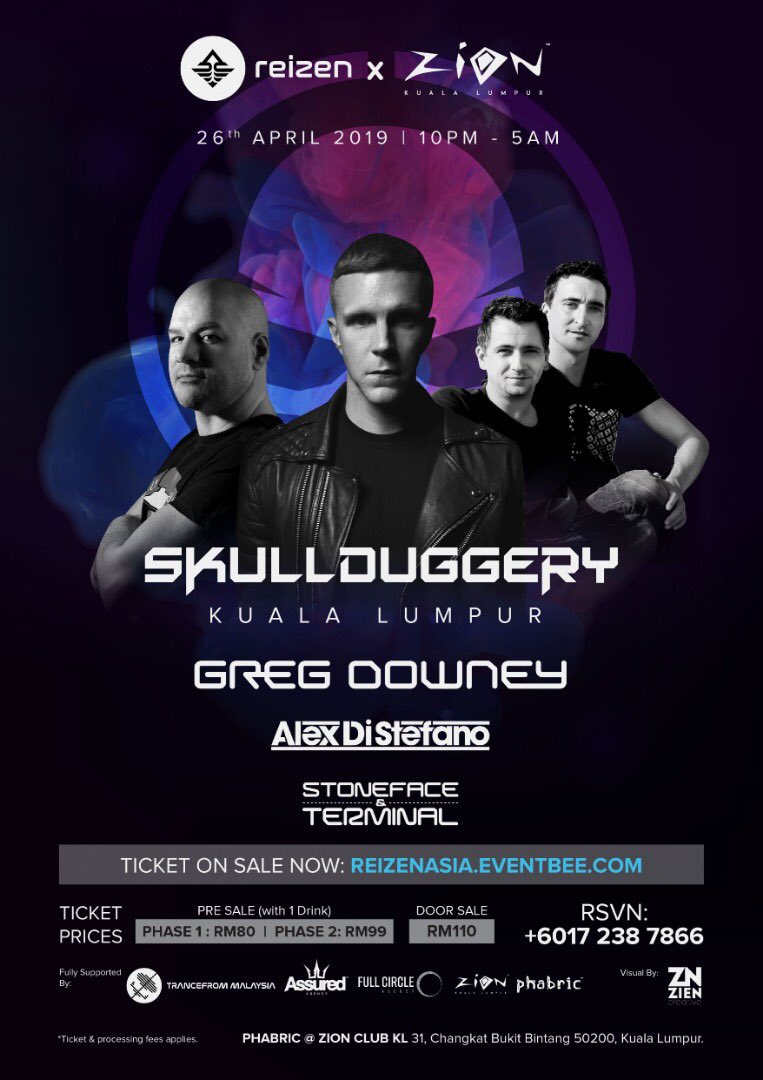 TranceFromMsia's tweet photo. #ReizenAsia pres @SkullduggeryHQ ft @GregDowney @AlexDiStefano @StoneTerm 26th April at @ZionClubKL
This event fully supported by @trancefrommalaysia
#Skullduggery #SkullduggeryKL #SKLDFMLY #GregDowney #StonefaceAndTerminal #AlexDiStefano #TranceFamily #ForTranceWeWill #WAO138 https://t.co/muGZoKcCXI