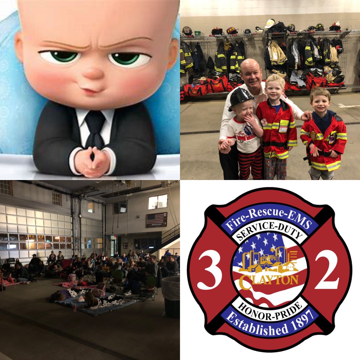 Tonight is the last Firehouse Movie night of 2019. Come join us at 6pm at 10 N Bemiston to watch Boss Baby with the Clayton Firefighters @ClaytonFDChief #claytonfire #claytonfire #claytonmissouri #cityofclayton